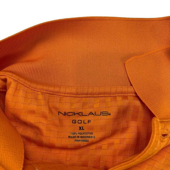 Jack Nicklaus Polo Shirt Mens Size XL Yellow Plaid Golf Performance Short Sleeve - Picture 11 of 13